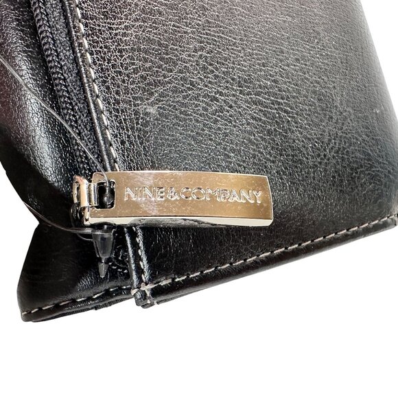 Nine & Co Black Leather Wallet Full Size TriFold NEW OLD STOCK Vintage 90s‎ Tags - Picture 8 of 16